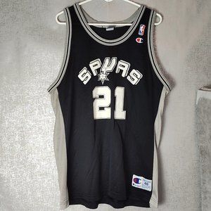 Vintage Champion Tim Duncan San Antonio Spurs Basketball Jersey